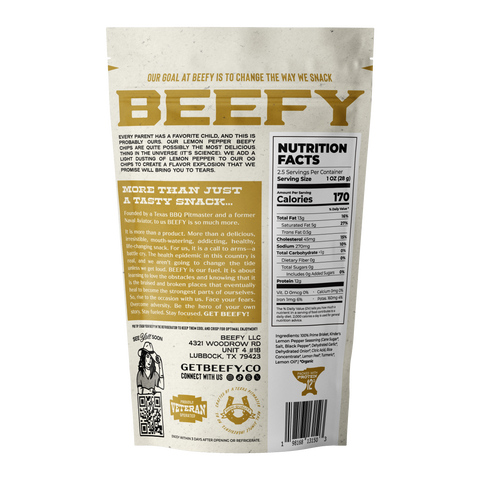 Lemon Pepper Meat Chips, 2.5oz